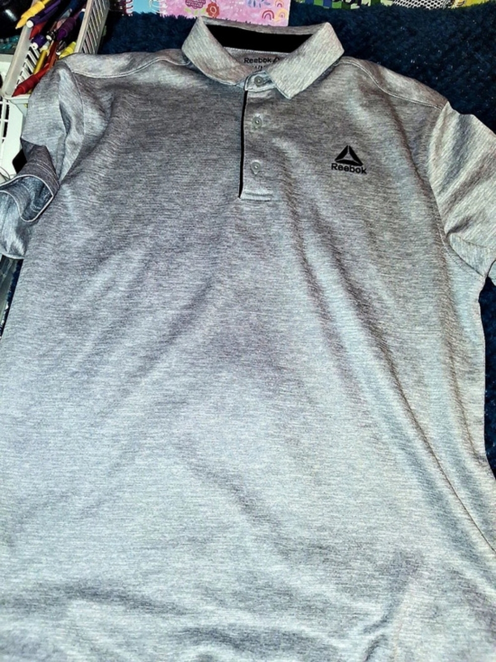Reebok Men's Gray Polo Size Medium Like New